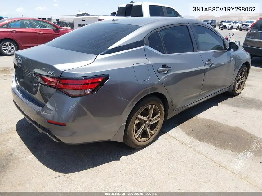 2024 Nissan Sentra Sv Xtronic Cvt VIN: 3N1AB8CV1RY298052 Lot: 45195850
