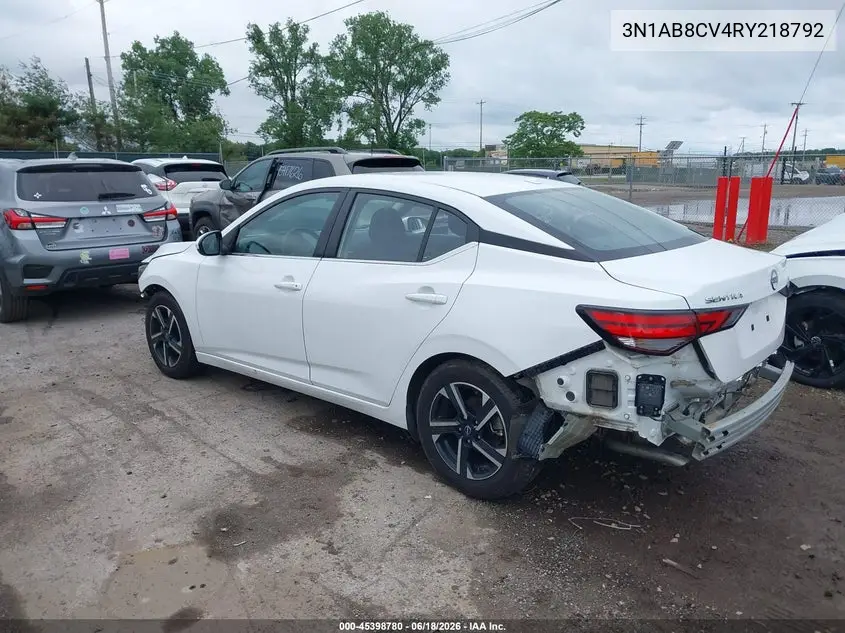 3N1AB8CV4RY218792 2024 Nissan Sentra Sv Xtronic Cvt