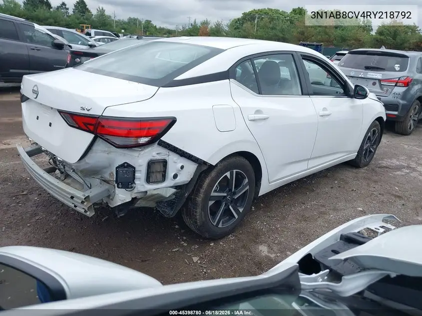 3N1AB8CV4RY218792 2024 Nissan Sentra Sv Xtronic Cvt