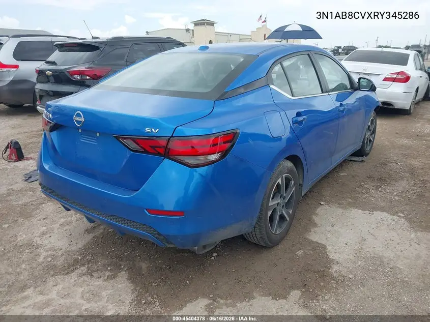2024 Nissan Sentra Sv Xtronic Cvt VIN: 3N1AB8CVXRY345286 Lot: 45404378
