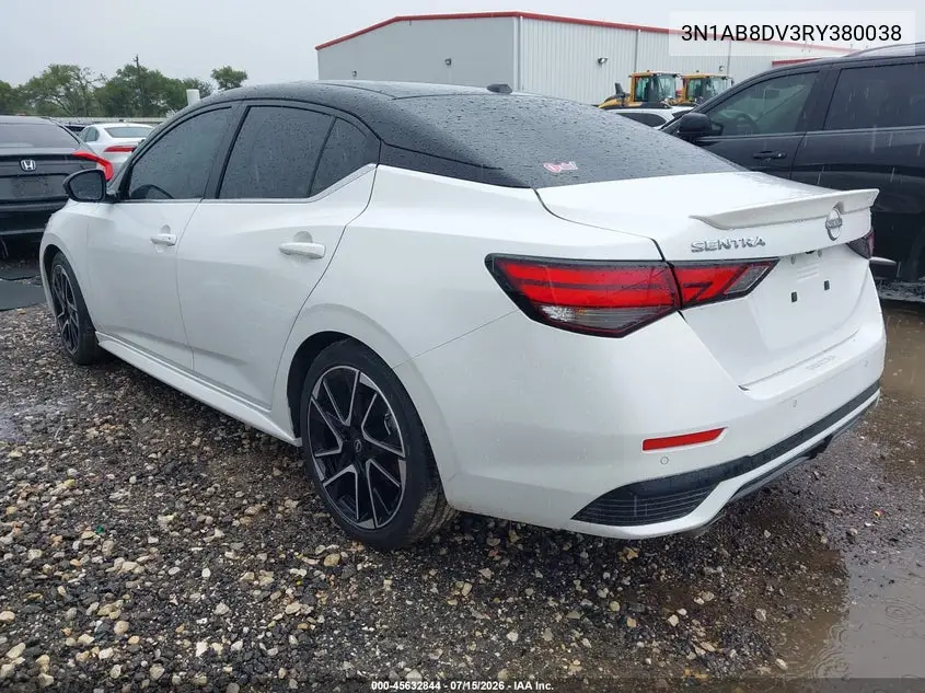 2024 Nissan Sentra Sr Xtronic Cvt VIN: 3N1AB8DV3RY380038 Lot: 45632844
