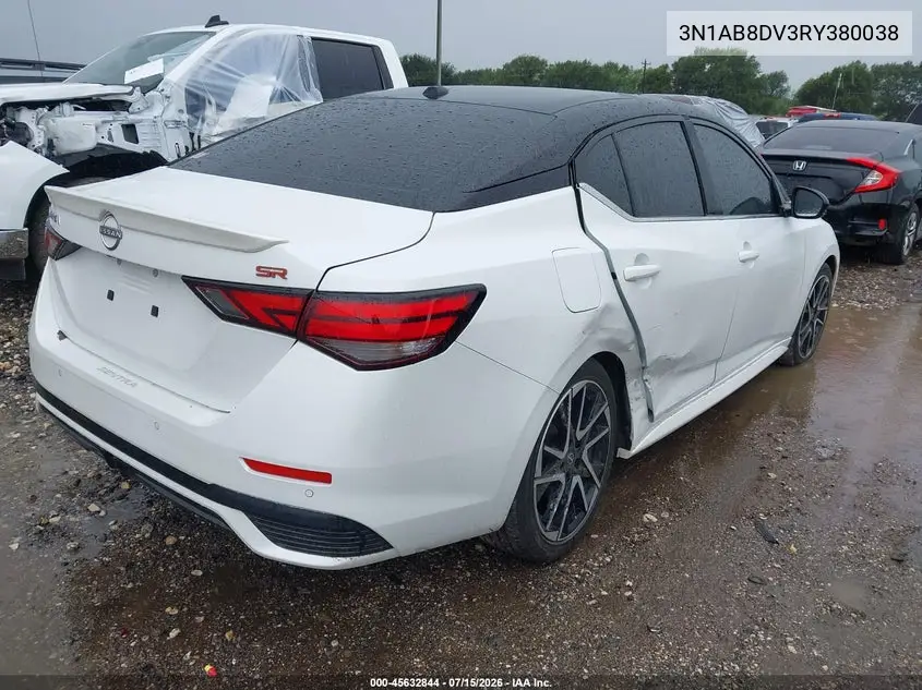 2024 Nissan Sentra Sr Xtronic Cvt VIN: 3N1AB8DV3RY380038 Lot: 45632844