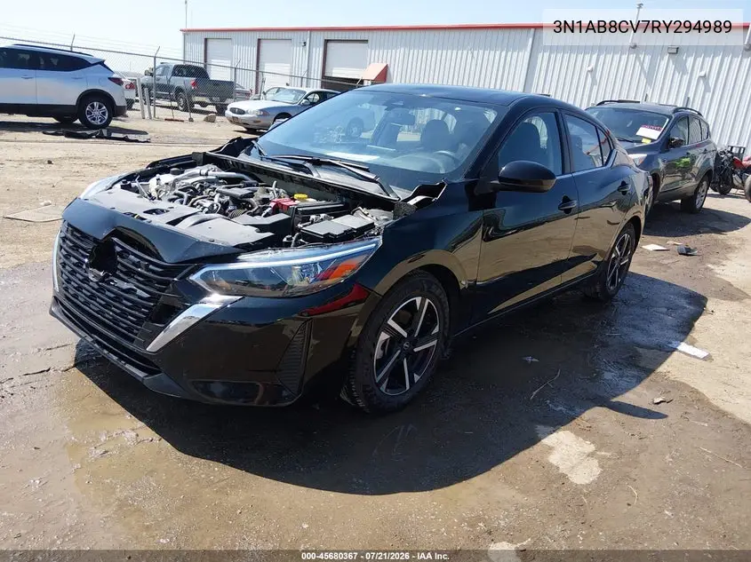 2024 Nissan Sentra Sv Xtronic Cvt VIN: 3N1AB8CV7RY294989 Lot: 45680367