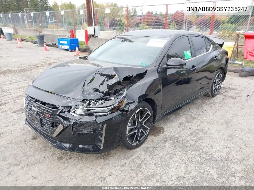 3N1AB8DV3SY235247 2025 Nissan Sentra Sr