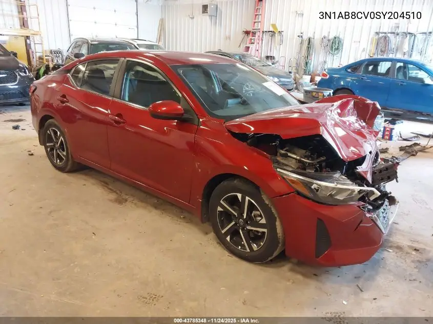 3N1AB8CV0SY204510 2025 Nissan Sentra Sv