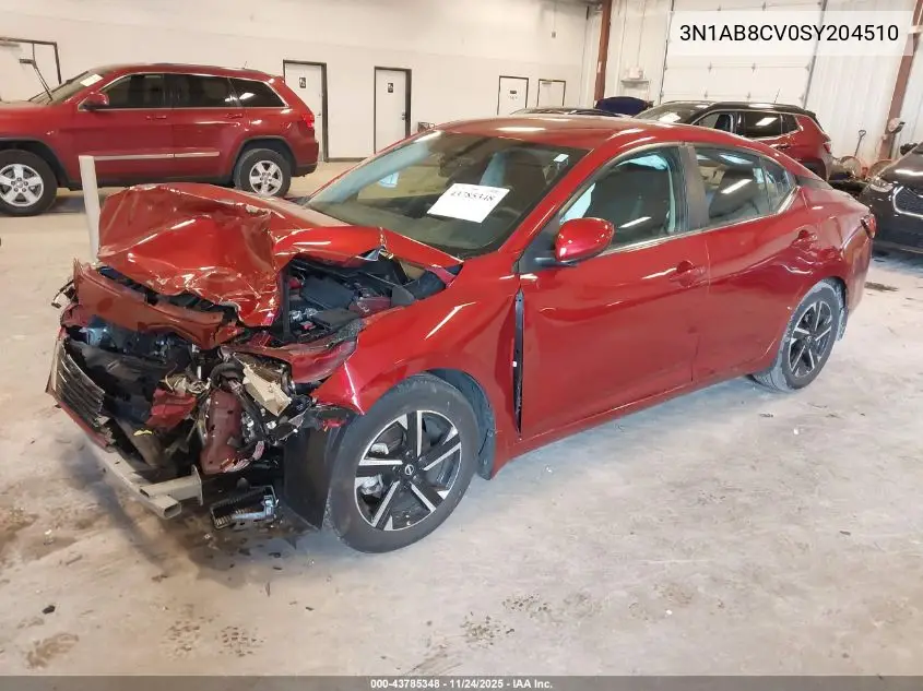 3N1AB8CV0SY204510 2025 Nissan Sentra Sv