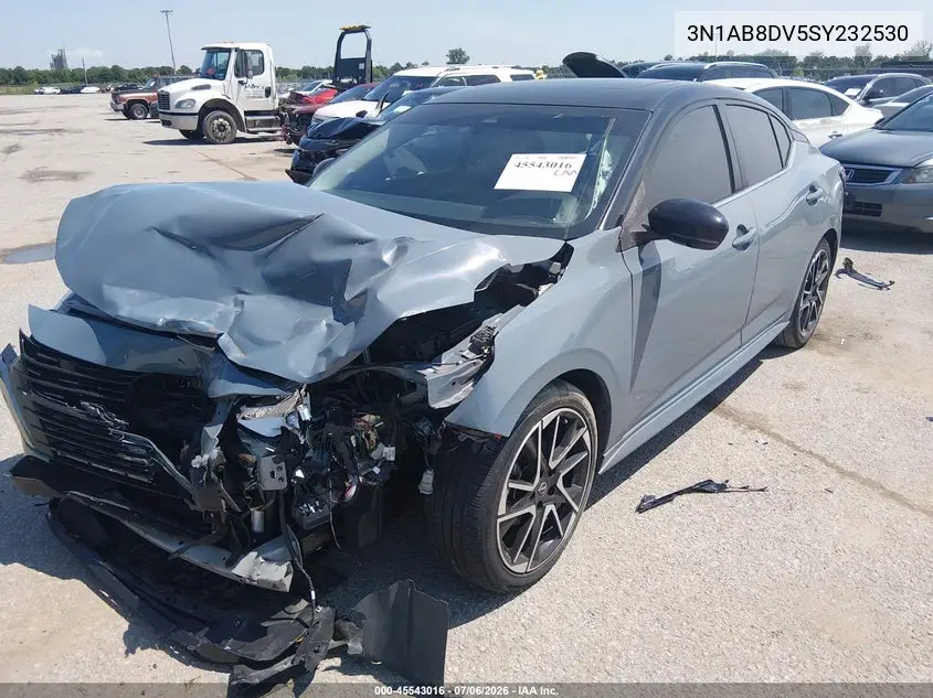 2025 Nissan Sentra Sr VIN: 3N1AB8DV5SY232530 Lot: 45543016