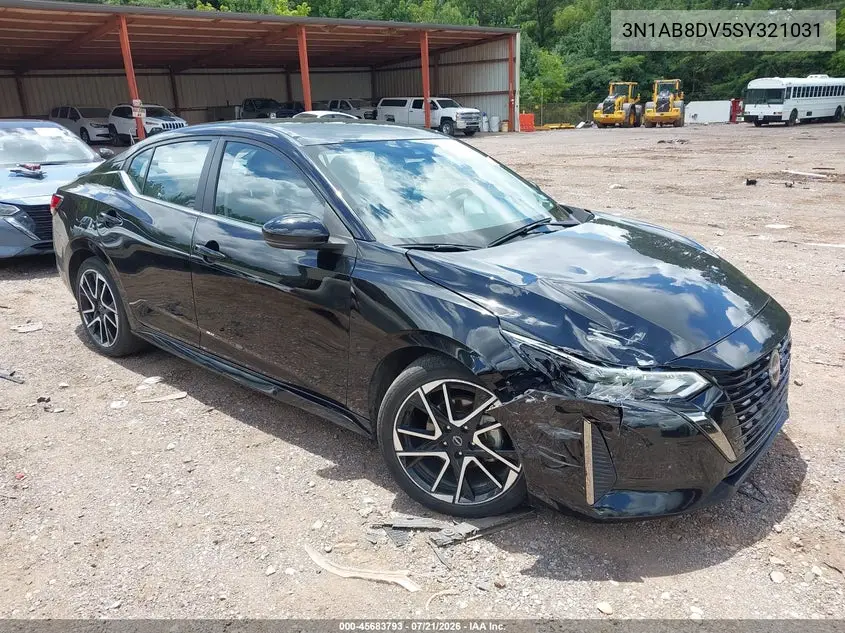 2025 Nissan Sentra Sr VIN: 3N1AB8DV5SY321031 Lot: 45683793