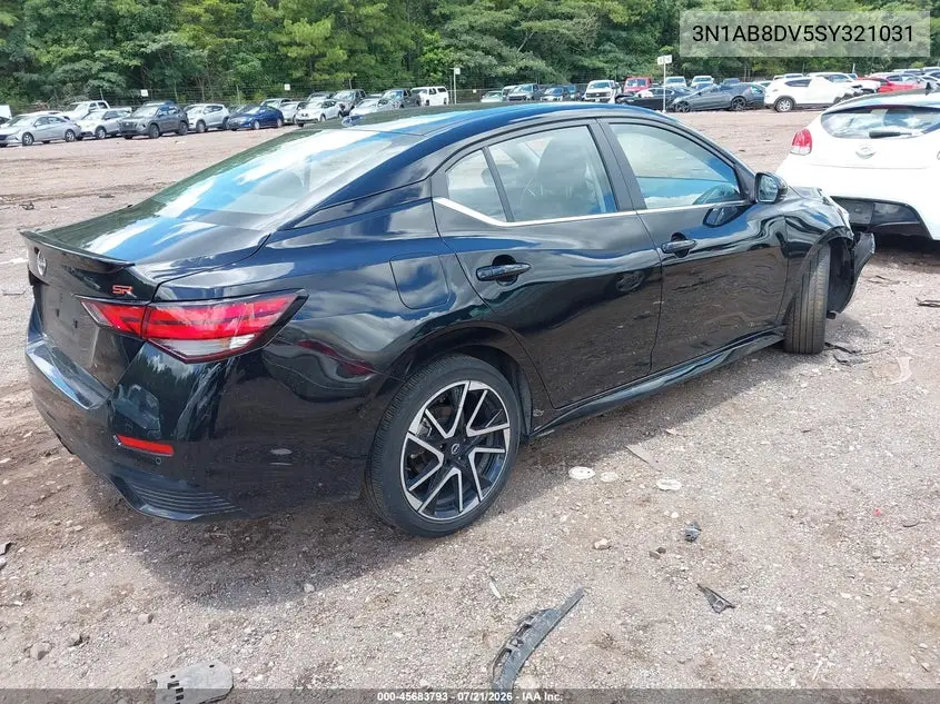 2025 Nissan Sentra Sr VIN: 3N1AB8DV5SY321031 Lot: 45683793