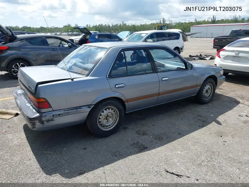 1990 Nissan Stanza VIN: JN1FU21P9LT203075 Lot: 45345783