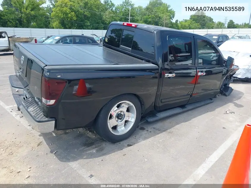 2004 Nissan Titan Le VIN: 1N6AA07A94N535589 Lot: 45560249