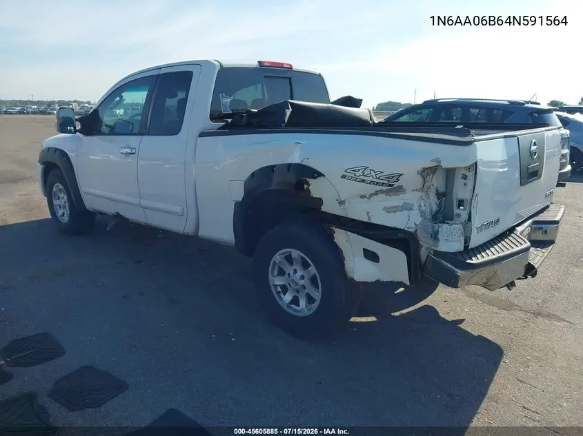 2004 Nissan Titan Se VIN: 1N6AA06B64N591564 Lot: 45605885