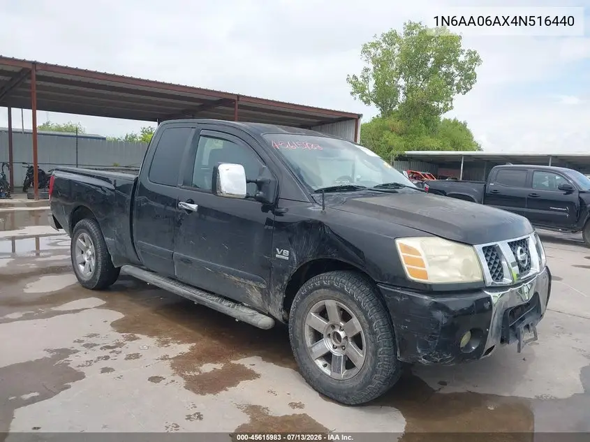 2004 Nissan Titan Le VIN: 1N6AA06AX4N516440 Lot: 45615983