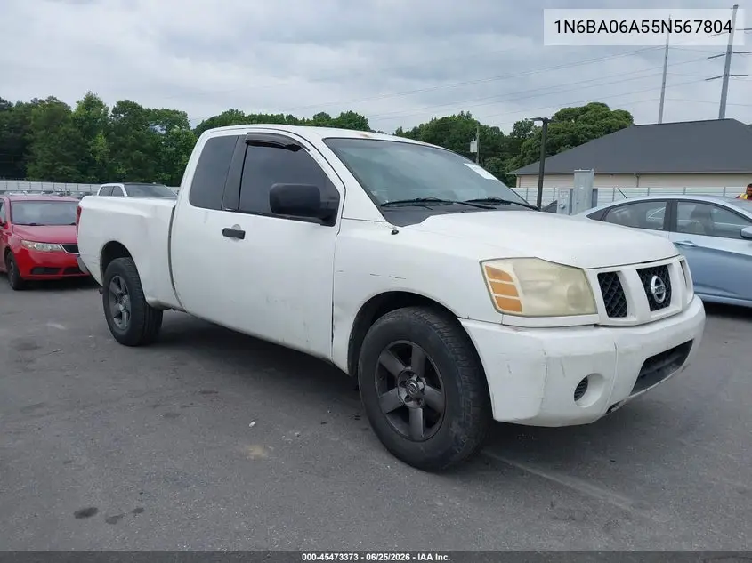 2005 Nissan Titan Xe VIN: 1N6BA06A55N567804 Lot: 45473373
