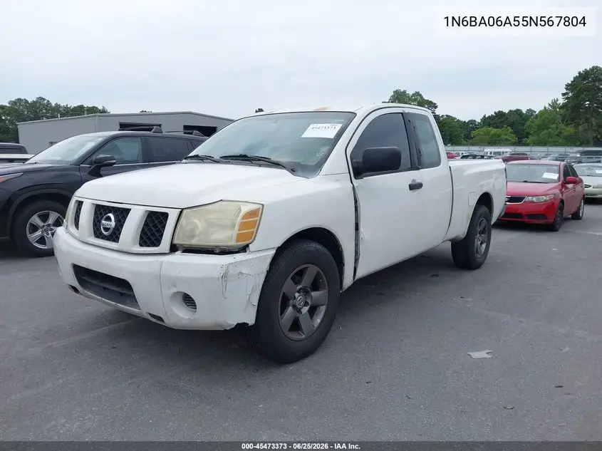 2005 Nissan Titan Xe VIN: 1N6BA06A55N567804 Lot: 45473373
