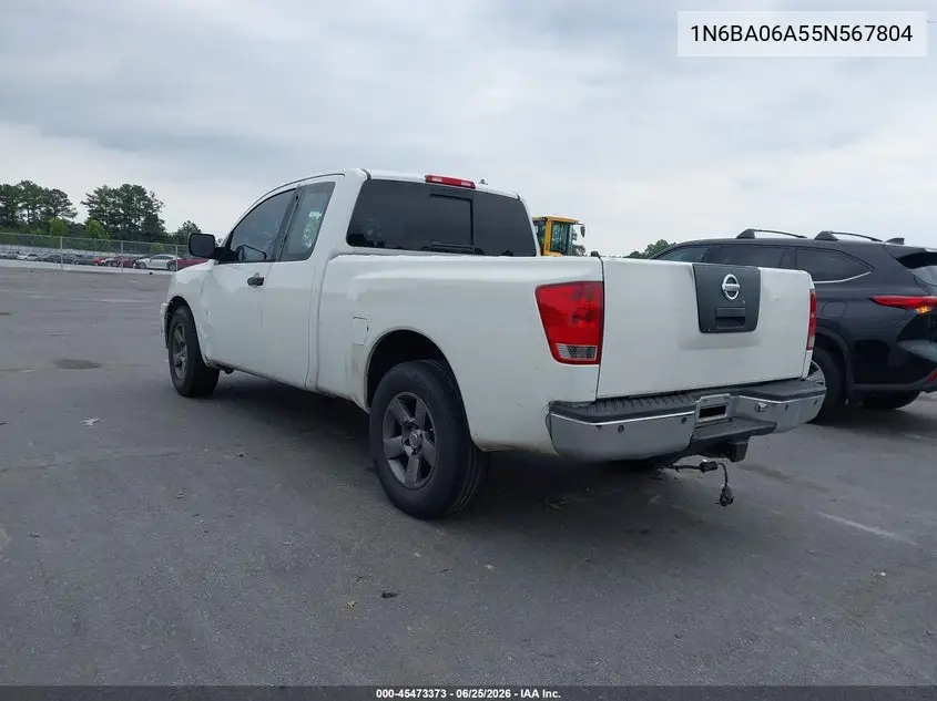2005 Nissan Titan Xe VIN: 1N6BA06A55N567804 Lot: 45473373