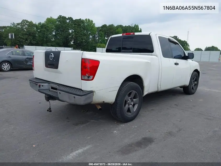 2005 Nissan Titan Xe VIN: 1N6BA06A55N567804 Lot: 45473373