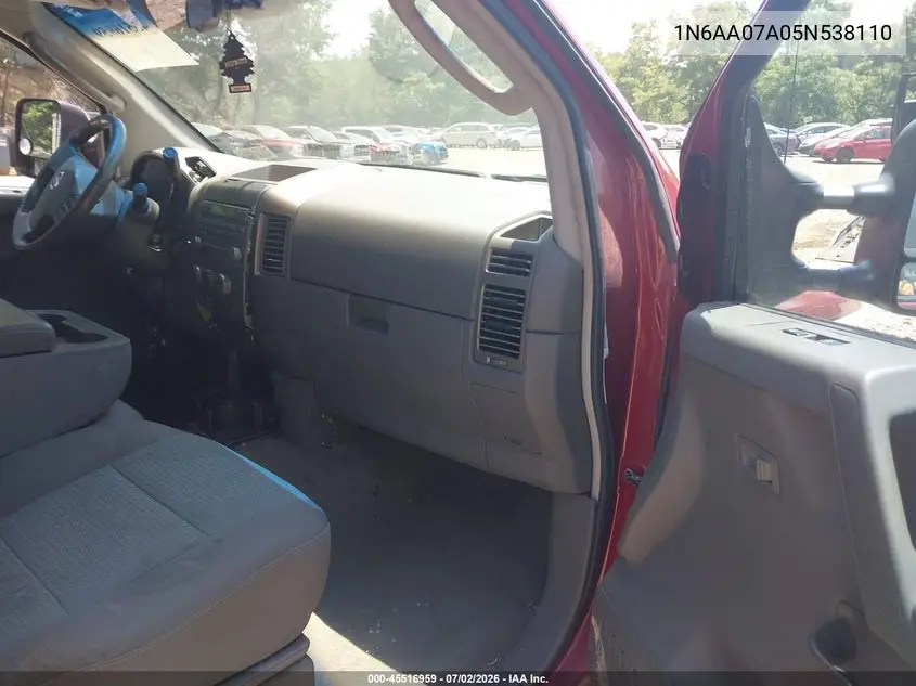2005 Nissan Titan Se VIN: 1N6AA07A05N538110 Lot: 45516959