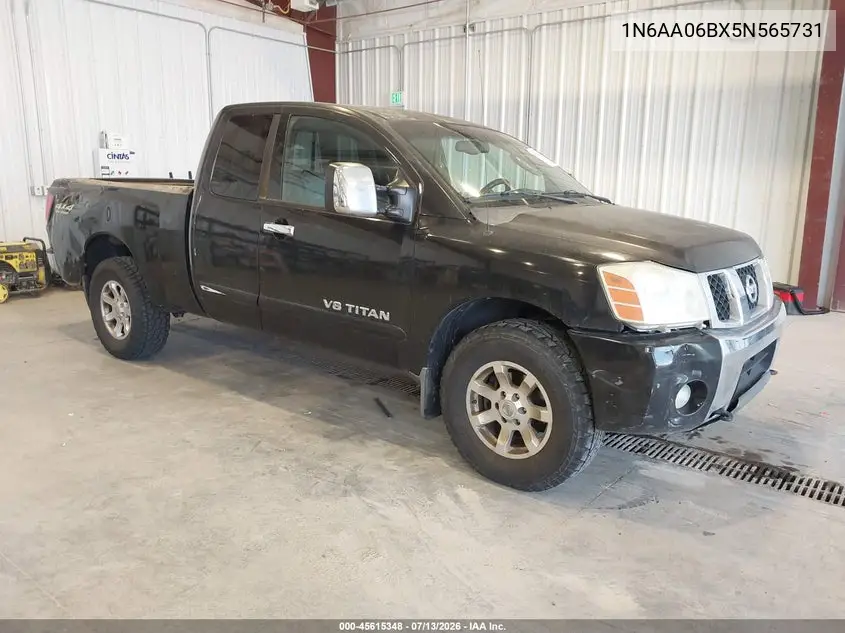 2005 Nissan Titan Se VIN: 1N6AA06BX5N565731 Lot: 45615348