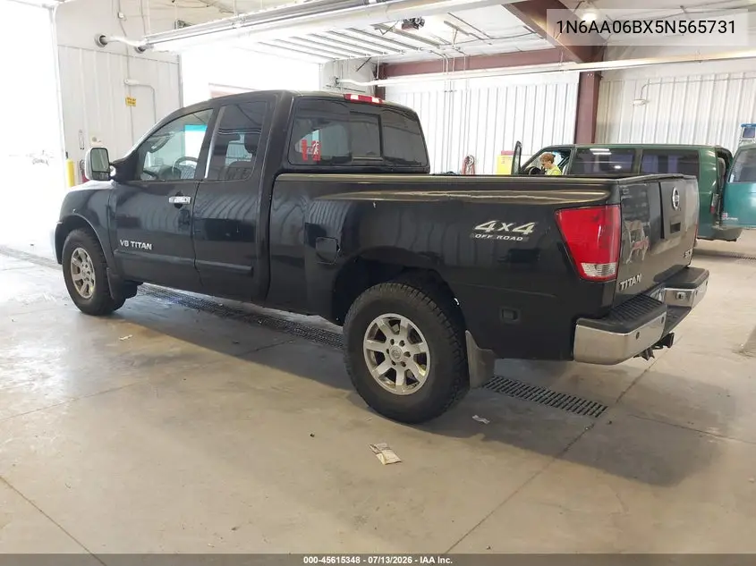 2005 Nissan Titan Se VIN: 1N6AA06BX5N565731 Lot: 45615348