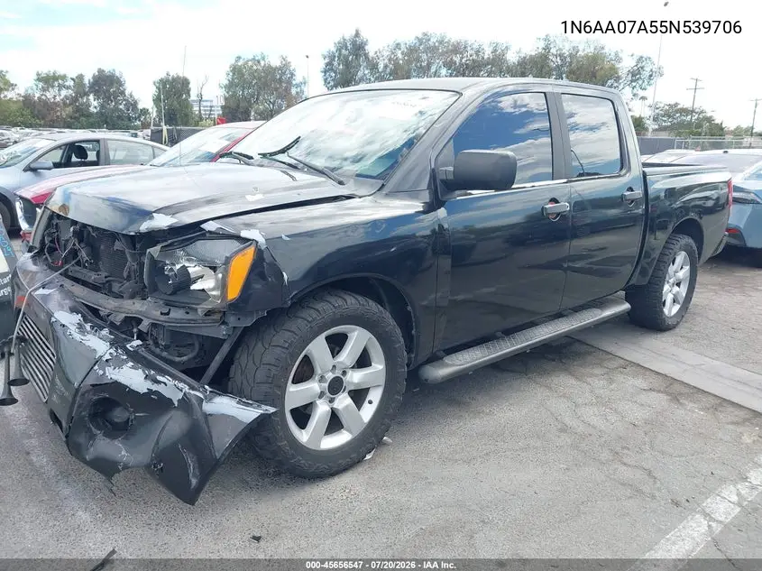 2005 Nissan Titan Xe VIN: 1N6AA07A55N539706 Lot: 45656547
