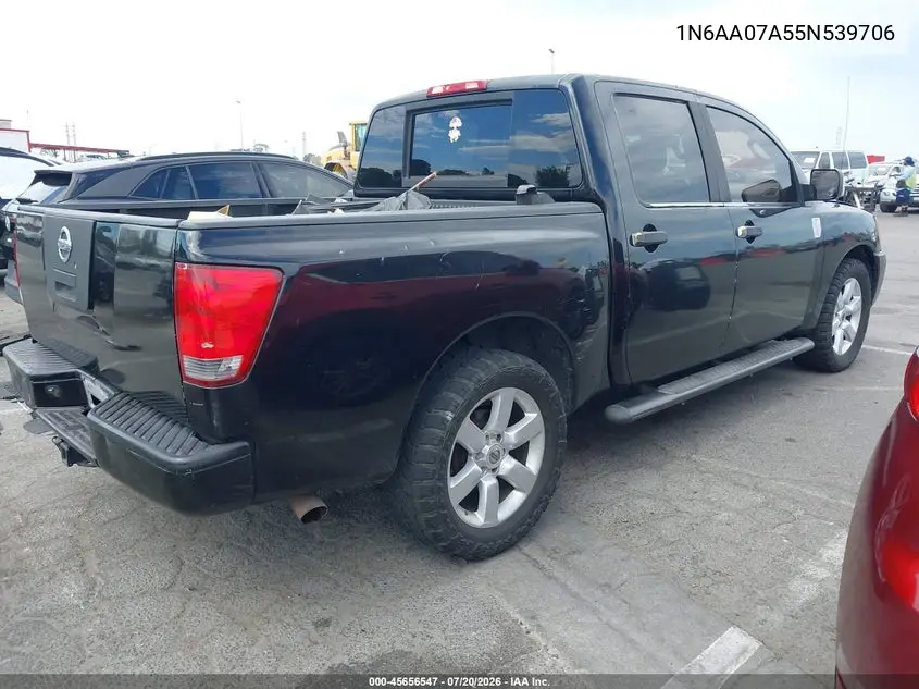 2005 Nissan Titan Xe VIN: 1N6AA07A55N539706 Lot: 45656547