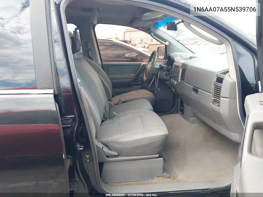 2005 Nissan Titan Xe VIN: 1N6AA07A55N539706 Lot: 45656547