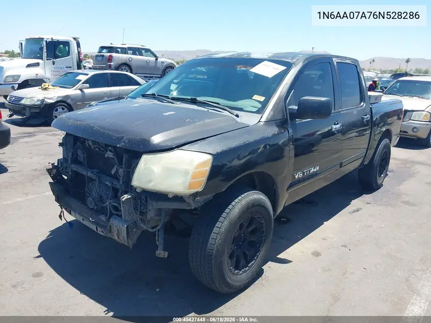 2006 Nissan Titan Se VIN: 1N6AA07A76N528286 Lot: 45427448