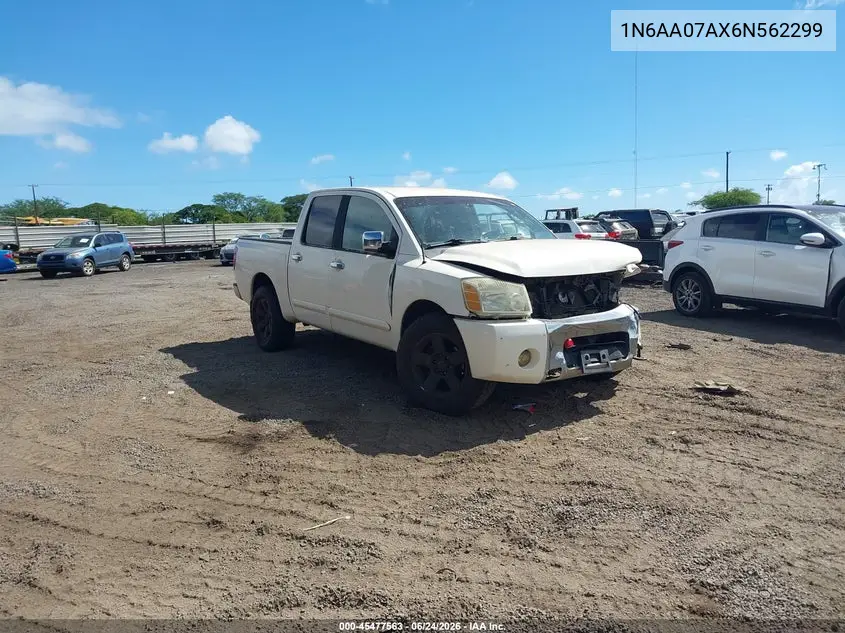 2006 Nissan Titan Le VIN: 1N6AA07AX6N562299 Lot: 45477563