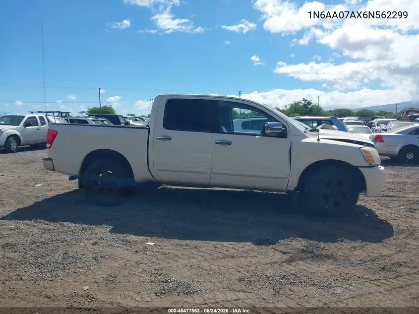 2006 Nissan Titan Le VIN: 1N6AA07AX6N562299 Lot: 45477563