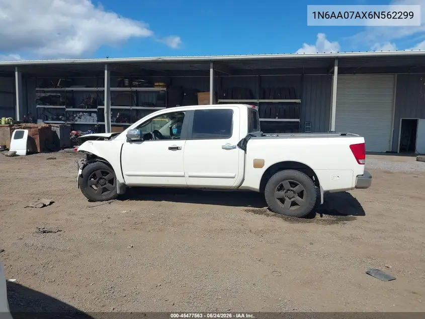 2006 Nissan Titan Le VIN: 1N6AA07AX6N562299 Lot: 45477563