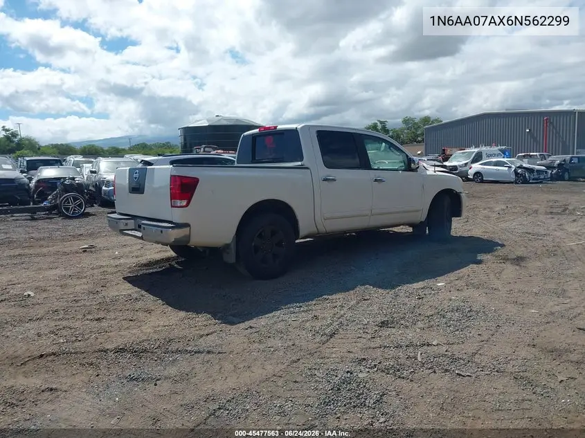 2006 Nissan Titan Le VIN: 1N6AA07AX6N562299 Lot: 45477563