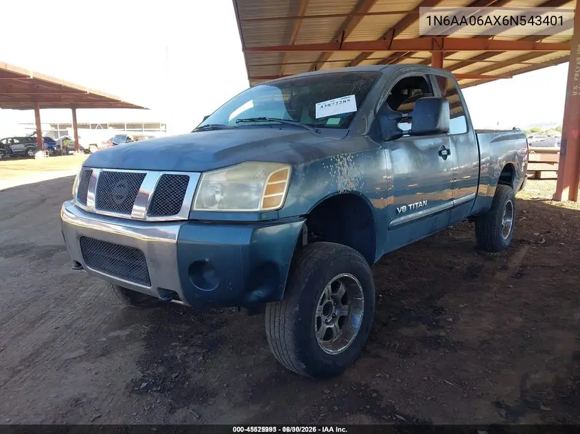 1N6AA06AX6N543401 2006 Nissan Titan Se