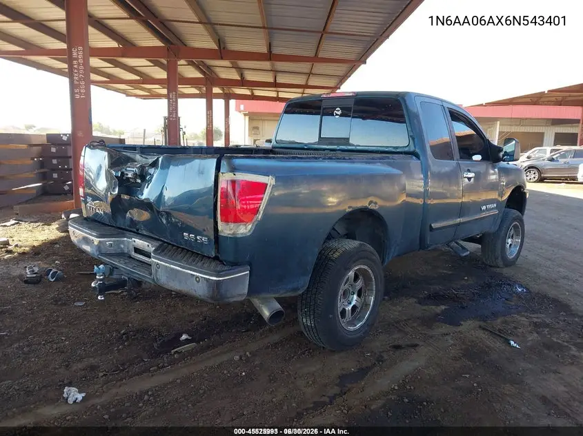 1N6AA06AX6N543401 2006 Nissan Titan Se