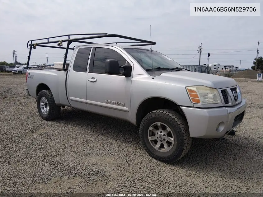 2006 Nissan Titan Se VIN: 1N6AA06B56N529706 Lot: 45591854