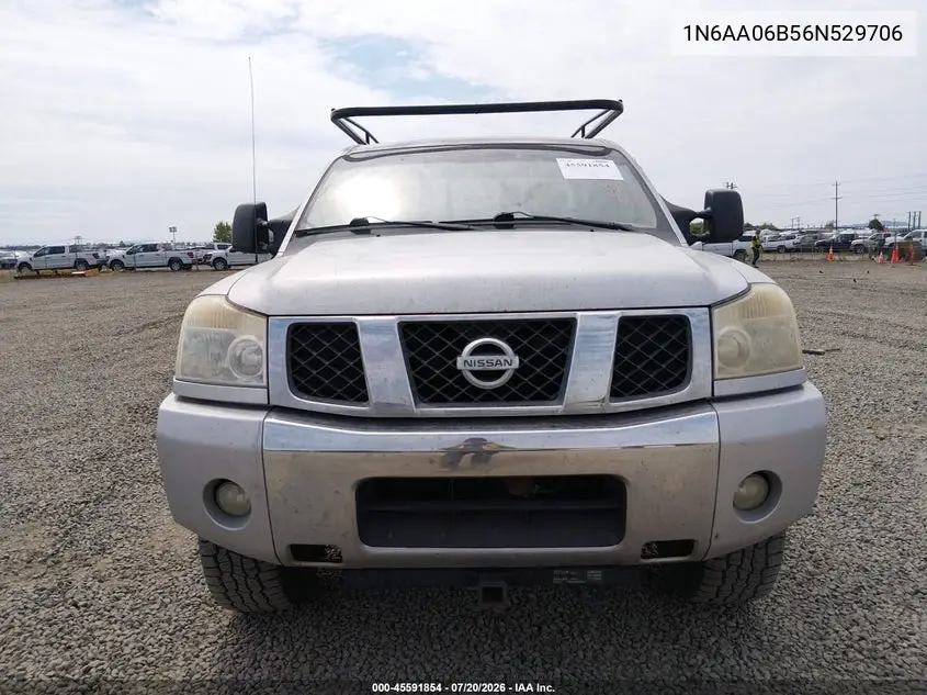 2006 Nissan Titan Se VIN: 1N6AA06B56N529706 Lot: 45591854