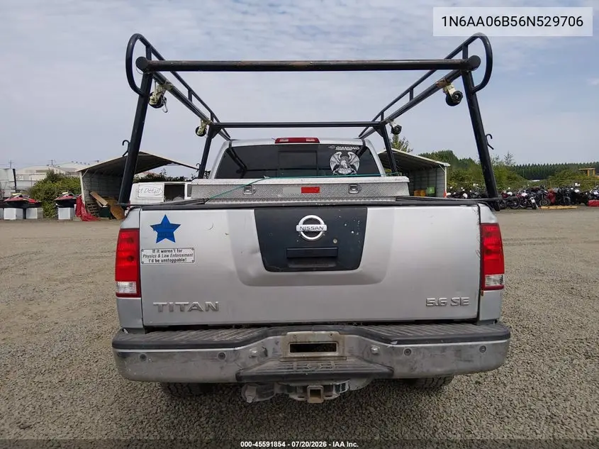 2006 Nissan Titan Se VIN: 1N6AA06B56N529706 Lot: 45591854