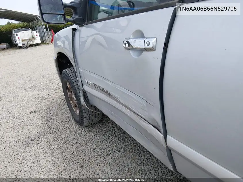 2006 Nissan Titan Se VIN: 1N6AA06B56N529706 Lot: 45591854