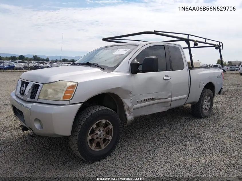 2006 Nissan Titan Se VIN: 1N6AA06B56N529706 Lot: 45591854