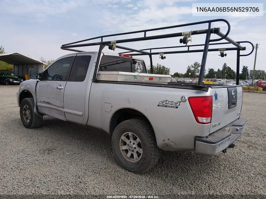 2006 Nissan Titan Se VIN: 1N6AA06B56N529706 Lot: 45591854