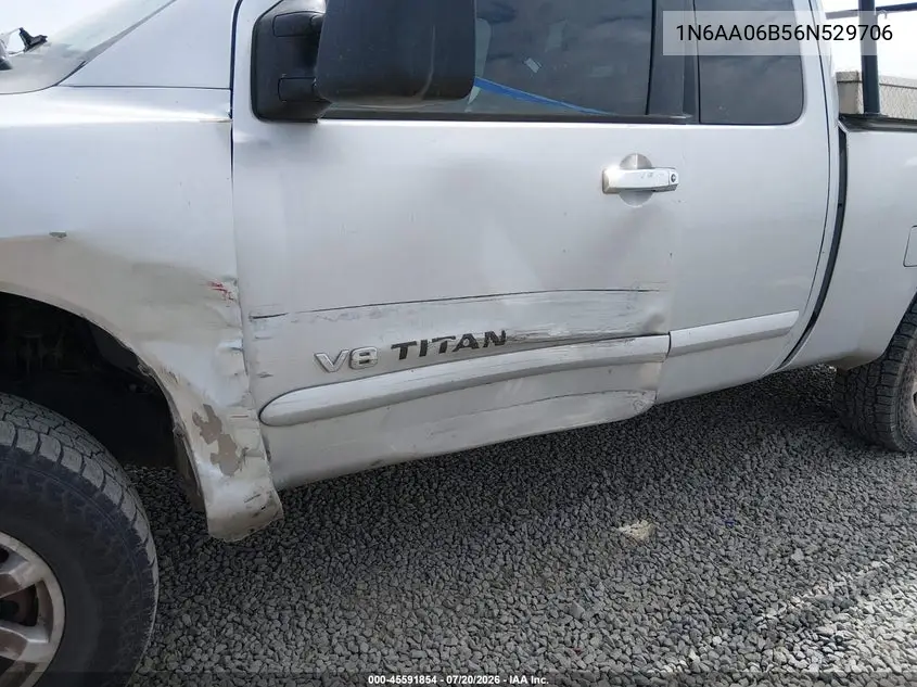 2006 Nissan Titan Se VIN: 1N6AA06B56N529706 Lot: 45591854