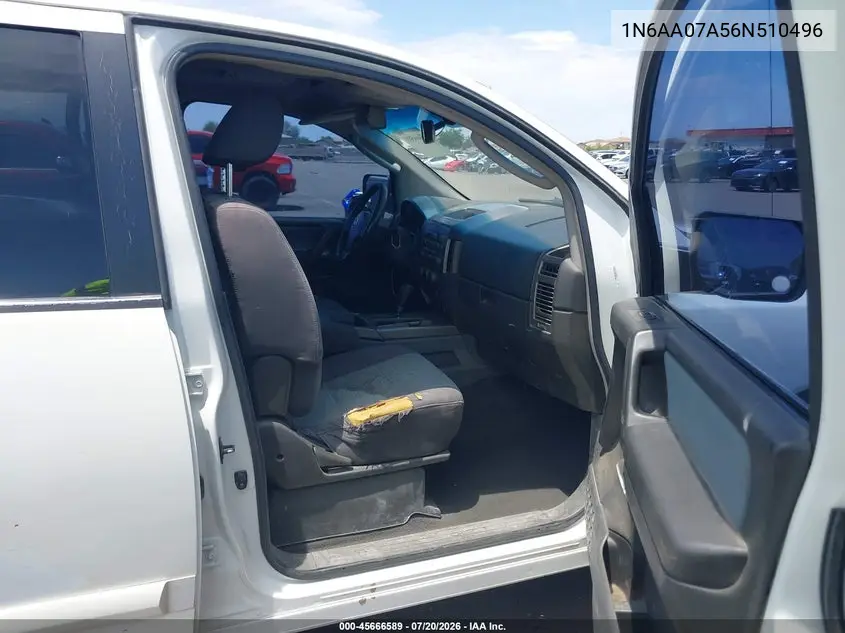2006 Nissan Titan Se VIN: 1N6AA07A56N510496 Lot: 45666589