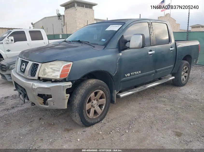 2007 Nissan Titan Se VIN: 1N6BA07B37N205240 Lot: 45545065