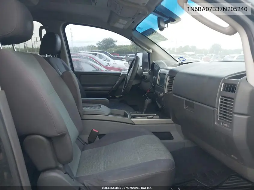 2007 Nissan Titan Se VIN: 1N6BA07B37N205240 Lot: 45545065