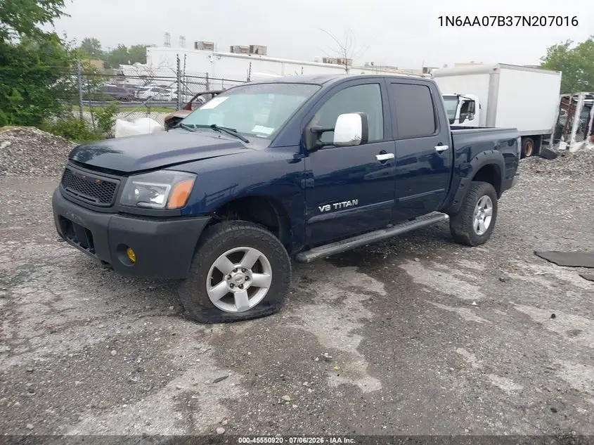 2007 Nissan Titan Le VIN: 1N6AA07B37N207016 Lot: 45550920