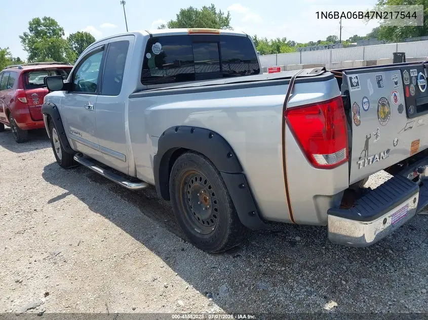 2007 Nissan Titan Se VIN: 1N6BA06B47N217544 Lot: 45552028