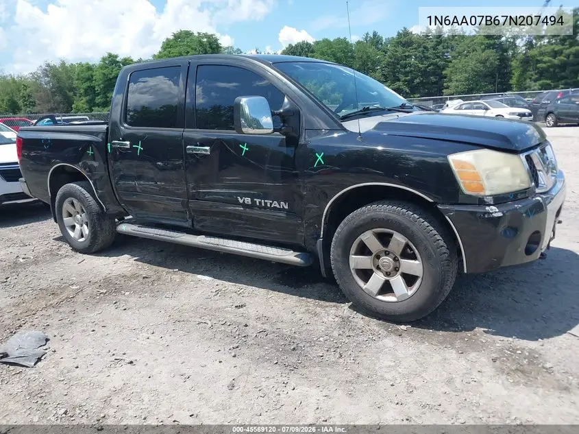 2007 Nissan Titan Le VIN: 1N6AA07B67N207494 Lot: 45569120