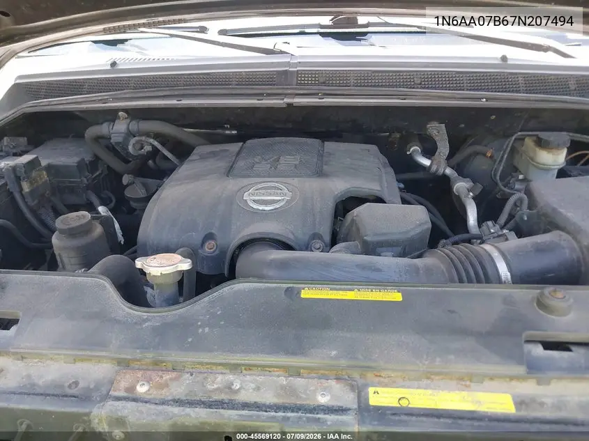 2007 Nissan Titan Le VIN: 1N6AA07B67N207494 Lot: 45569120