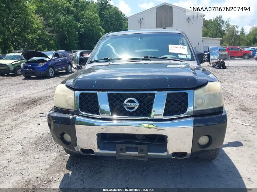 2007 Nissan Titan Le VIN: 1N6AA07B67N207494 Lot: 45569120