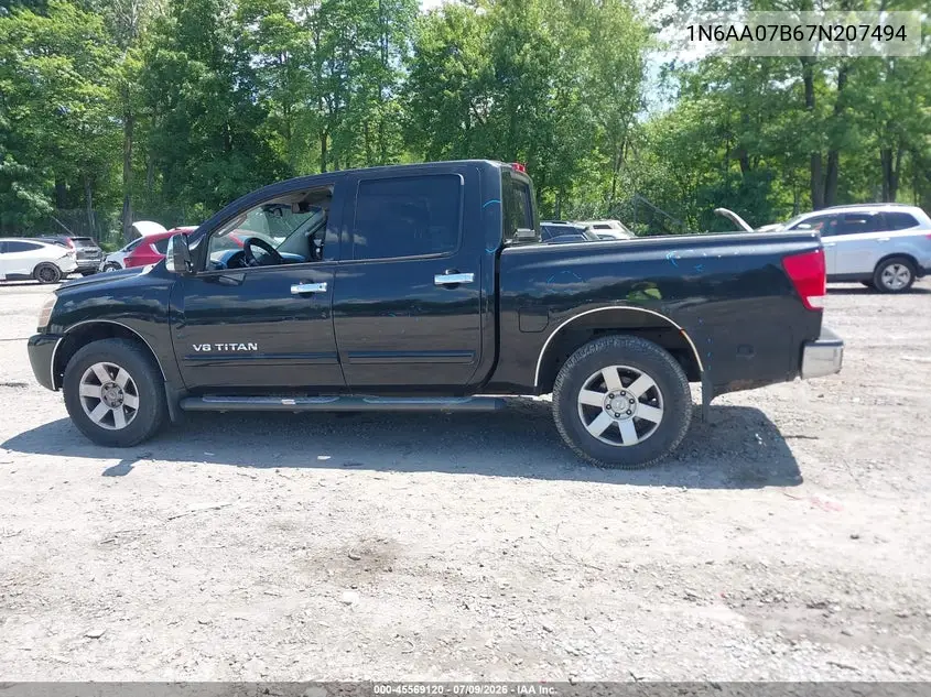 2007 Nissan Titan Le VIN: 1N6AA07B67N207494 Lot: 45569120